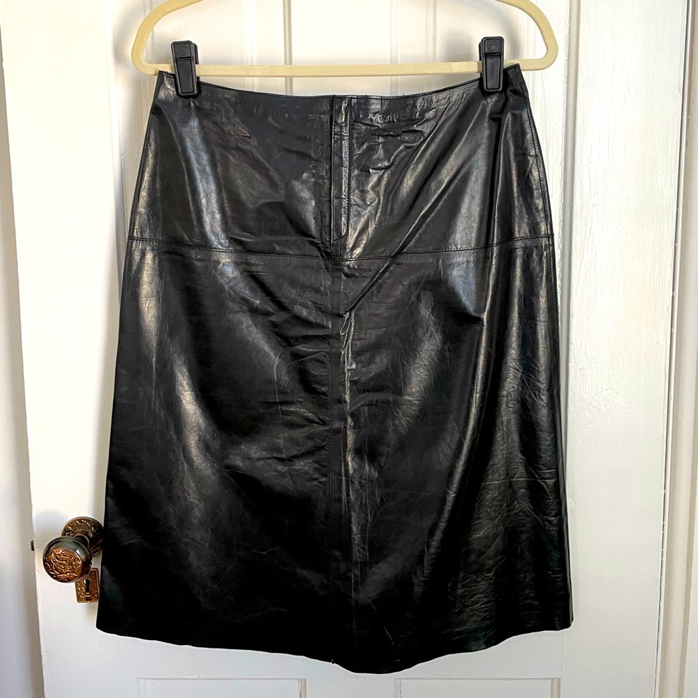 Vintage leather midi skirt size 6